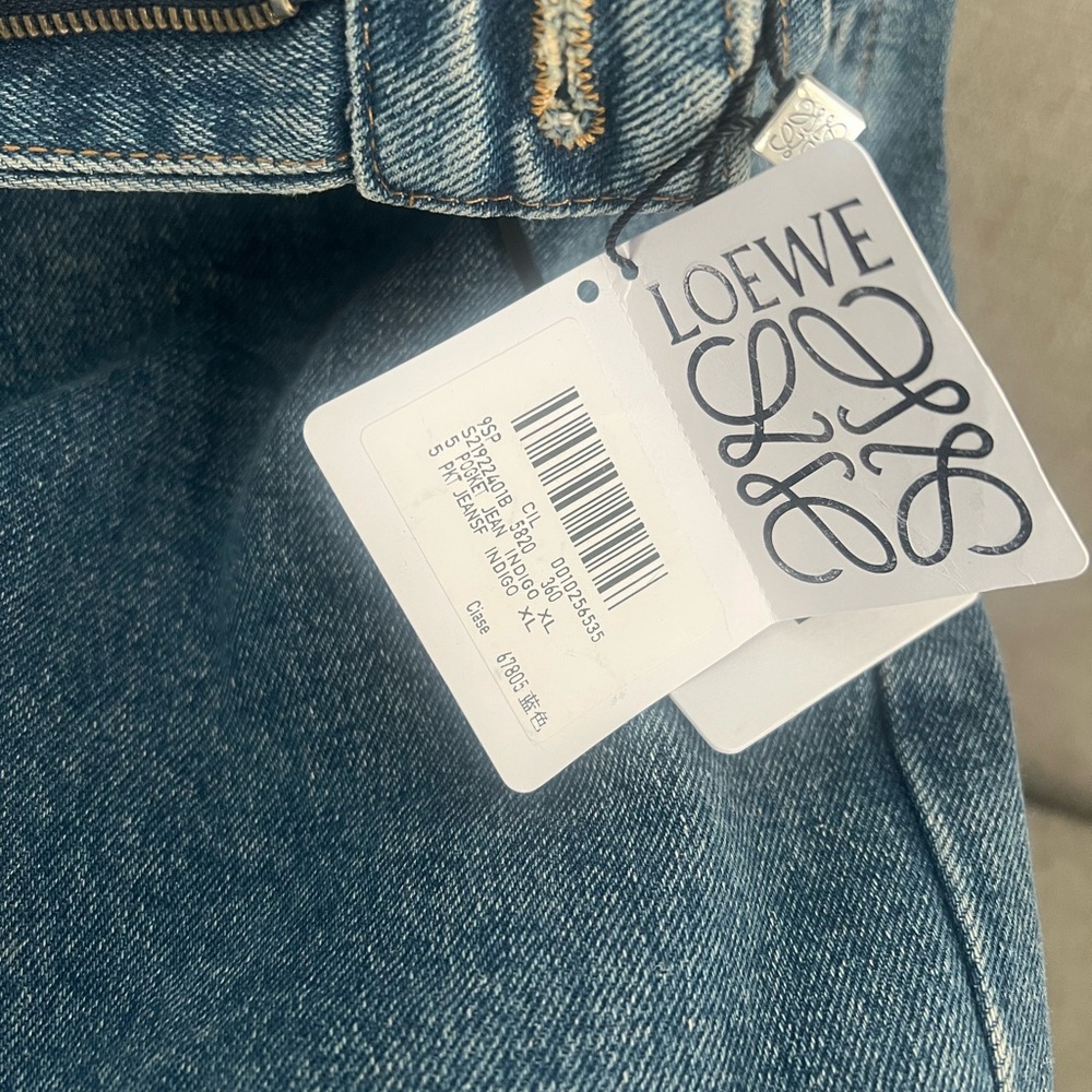 Loewe Light Blue Denim Jeans with White Label - Picture 3 of 5